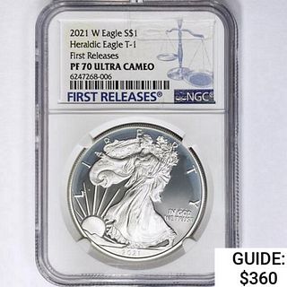 2021-W American 1oz Silver Eagle NGC PF70 UC 1st R