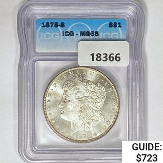 1878-S Morgan Silver Dollar ICG MS65 