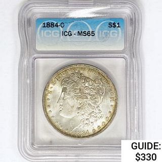 1884-O Morgan Silver Dollar ICG MS65 