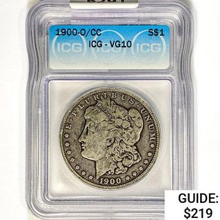 1900-O/CC Morgan Silver Dollar ICG VG10 