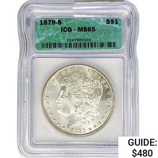 1879-S Morgan Silver Dollar ICG MS65 