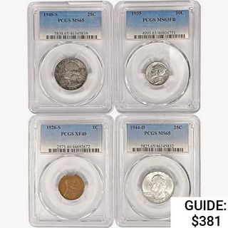 [4] 1926-1948 US Varied Coinage PCGS MS/XF 