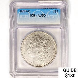 1897-O Morgan Silver Dollar ICG AU50 