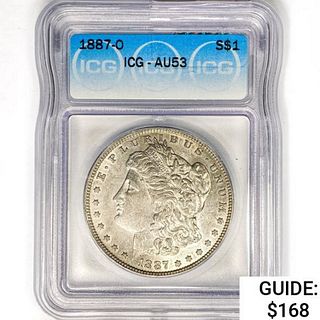 1887-O Morgan Silver Dollar ICG AU53 