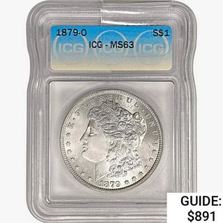 1879-O Morgan Silver Dollar ICG MS63 