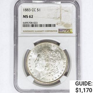 1883-CC Morgan Silver Dollar NGC MS62 