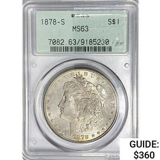 1878-S Morgan Silver Dollar PCGS MS63 