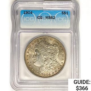 1904 Morgan Silver Dollar ICG MS62 