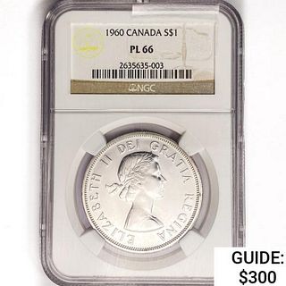 1960 Canada Silver Dollar NGC PL66 