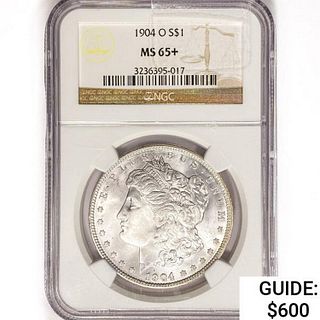 1904-O Morgan Silver Dollar NGC MS65+ 