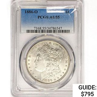 1886-O Morgan Silver Dollar PCGS AU55 