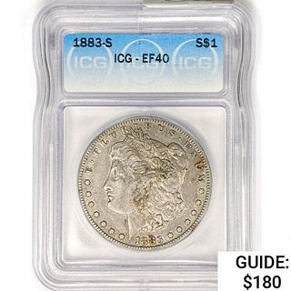 1883-S Morgan Silver Dollar ICG EF40 