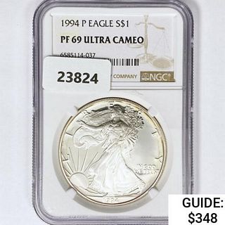 1994-P American Silver Eagle NGC PF69 UC