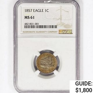 1857 Flying Eagle Cent NGC MS61 