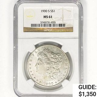 1900-S Morgan Silver Dollar NGC MS61 