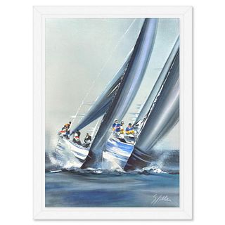 Victor Spahn, "America's Cup - Valence" framed limited edition lithograph, hand signed with Certificate of Authenticity.