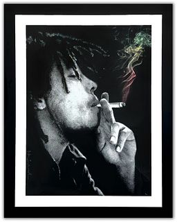 Mr. Brainwash- Silkscreen on Paper "Happy Birthday Bob Marley! Jamming (Vertical Colors)"