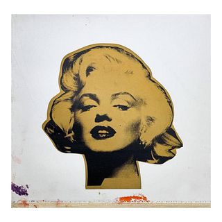 Steve Kaufman (1960-2010) "Marilyn Monroe" Hand Signed and Numbered Limited Edition Hand Pulled silkscreen mixed media on Canvas with LOA.
