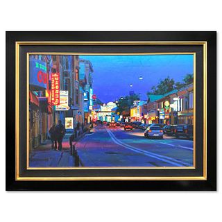 Evgeny Lushpin, "Evening Stroll" Framed Original Oil Painting on Canvas, Hand Signed with Letter of Authenticity.