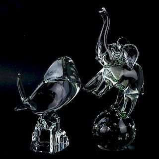 Two (2) Licio Zanetti Murano Art Glass Sculptures
