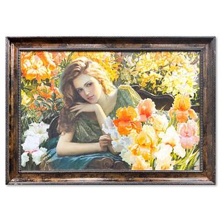 Slava Morgun, "Essence of Spring" Framed Original Oil Painting on Canvas, Hand Signed with Letter of Authenticity.