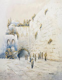 Gitty FuchsÂ - Giclee on CanvasÂ  "Kotel - Western WallÂ "