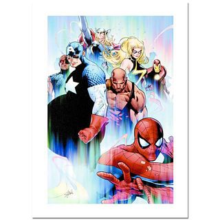 Stan Lee Signed, "Siege #4" Numbered Marvel Comics Limited Edition Canvas by Olivier Coipel with Certificate of Authenticity.