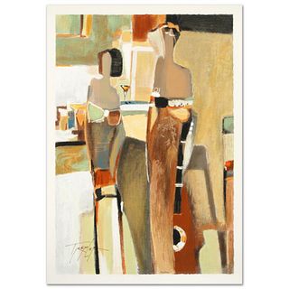 Bar Scene II Limited Edition Serigraph by the Gifted Yuri Tremler, Hand Signed with Certificate of Authenticity.