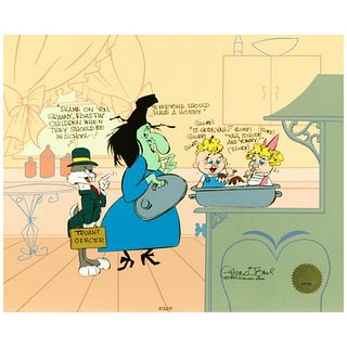 Bugs and Witch Hazel: Truant Officer Limited Edition Animation Cel Edition with Hand Painted Color, Numbered and Hand Signed by Chuck Jones (1912-2002