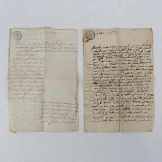 Two (2) Antique Italian Possibly "Age of Reason" Documents