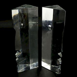 Pair of Baccarat "Encounter" Crystal Sculptures by Robert Rigot