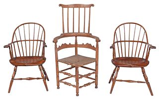 Three American Windsor Chairs