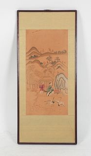 A Korean Folk Art Painting 