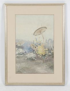 An Early 20th Century Japanese Watercolor 