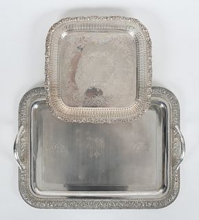 Two Good Silver Plated Trays 