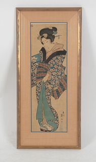 Kikugawa Eizan (1787-1867) Japanese Woodblock Print 