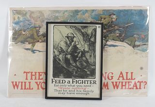 Two WWI Posters Including a Harvey Dunn