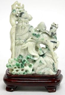 Chinese Carved Hardstone Figure of an Immortal