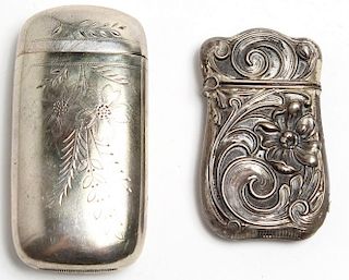 2 Antique Match Safes, including Silver