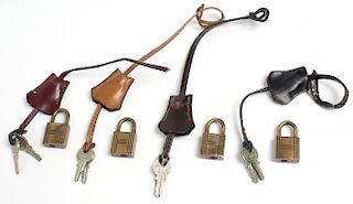 4 Hermes Clochette, Lock, & Key Sets