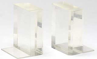 Pair of Mid-Century Modern Lucite Bookends