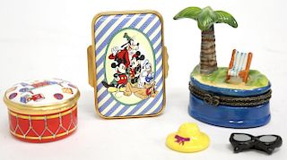3 Enamel Boxes, Including Halcyon Days for Tiffany