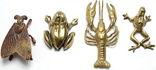 4 Gilt Bronze & Brass Decorative Trinkets