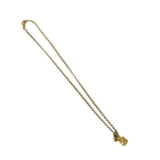 CHANEL COCO MARK CLOVER MOTIF CHAIN NECKLACE