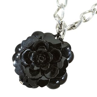 CHANEL CAMELLIA STAINLESS STEEL NECKLACE