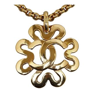 CHANEL COCOMARK GOLD PLATED NECKLACE