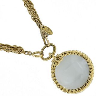 CHANEL LOUPE GOLD PLATED NECKLACE