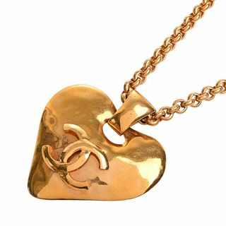 CHANEL HERE MARK HEART PENDANT NECKLACE