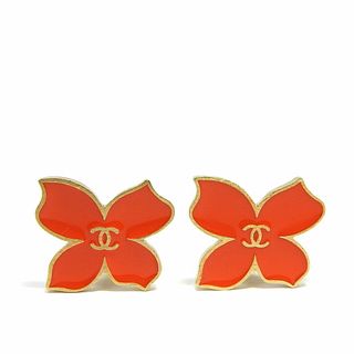 CHANEL COCOMARK PAPILLON GOLD PLATED EARRINGS