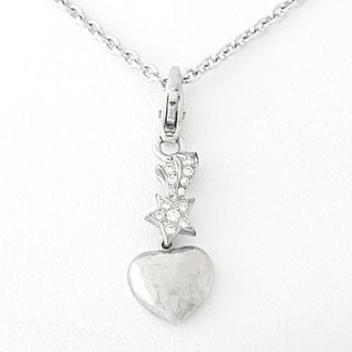CHANEL COMET HEART 18K WHITE GOLD NECKLACE